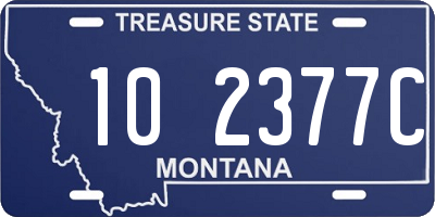 MT license plate 102377C