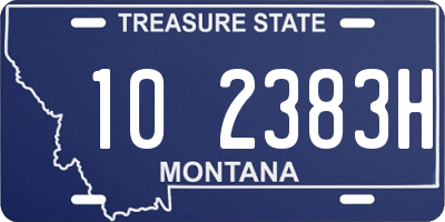 MT license plate 102383H