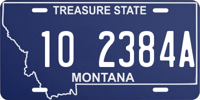 MT license plate 102384A