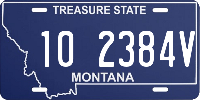 MT license plate 102384V