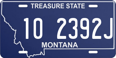 MT license plate 102392J