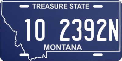 MT license plate 102392N