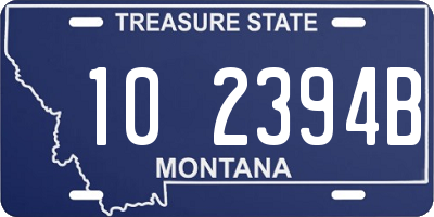 MT license plate 102394B