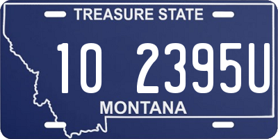 MT license plate 102395U