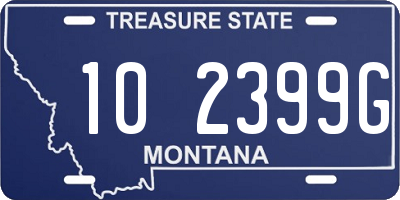 MT license plate 102399G