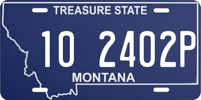 MT license plate 102402P