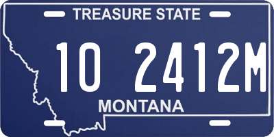 MT license plate 102412M