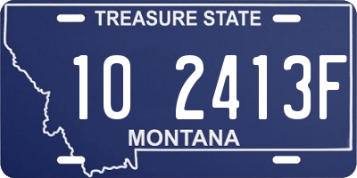 MT license plate 102413F