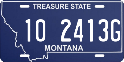 MT license plate 102413G