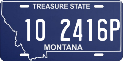 MT license plate 102416P