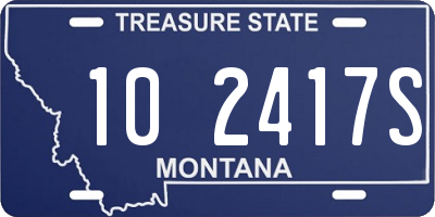 MT license plate 102417S