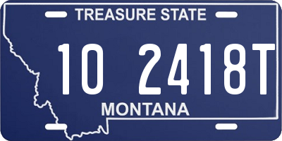 MT license plate 102418T