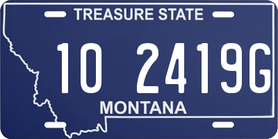 MT license plate 102419G