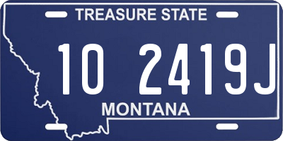 MT license plate 102419J