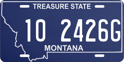 MT license plate 102426G