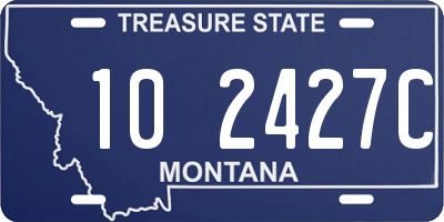 MT license plate 102427C