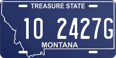 MT license plate 102427G