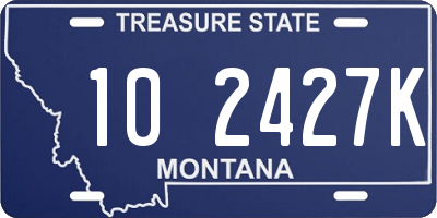 MT license plate 102427K