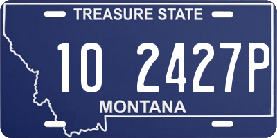 MT license plate 102427P