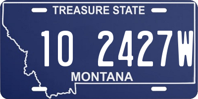 MT license plate 102427W