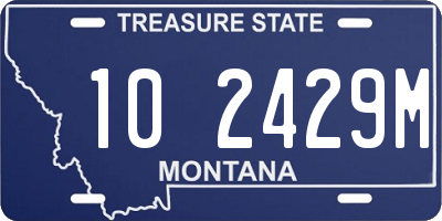 MT license plate 102429M