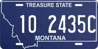 MT license plate 102435C