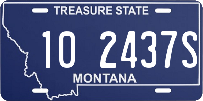 MT license plate 102437S