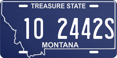 MT license plate 102442S