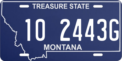 MT license plate 102443G