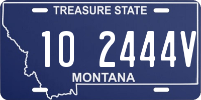 MT license plate 102444V