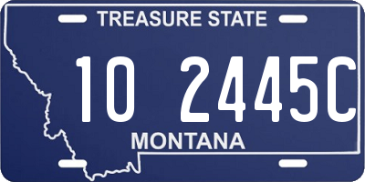 MT license plate 102445C