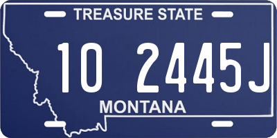 MT license plate 102445J