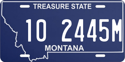 MT license plate 102445M