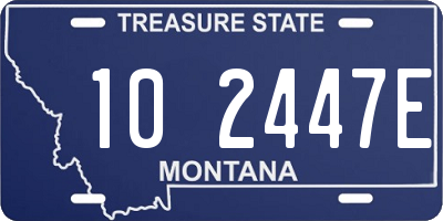 MT license plate 102447E