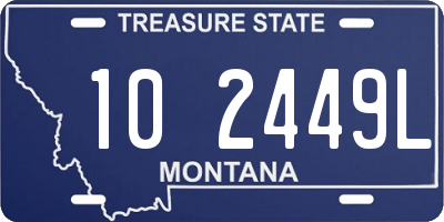 MT license plate 102449L