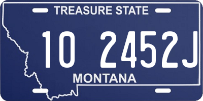 MT license plate 102452J