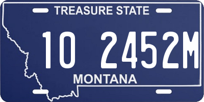 MT license plate 102452M