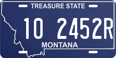 MT license plate 102452R