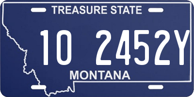 MT license plate 102452Y