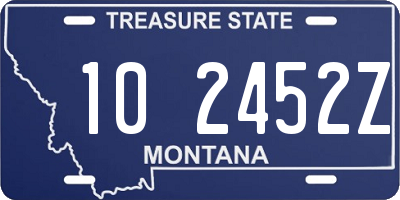 MT license plate 102452Z