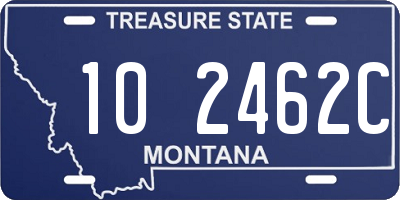 MT license plate 102462C