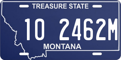 MT license plate 102462M