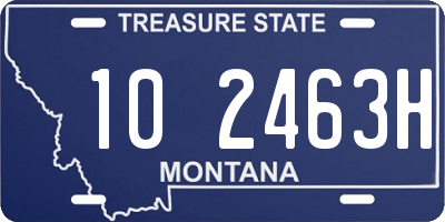 MT license plate 102463H