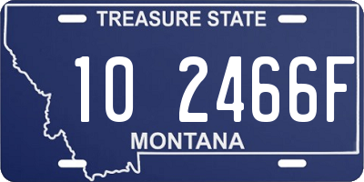 MT license plate 102466F