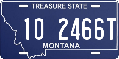 MT license plate 102466T