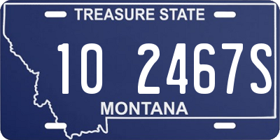 MT license plate 102467S