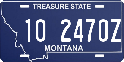 MT license plate 102470Z