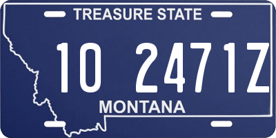 MT license plate 102471Z