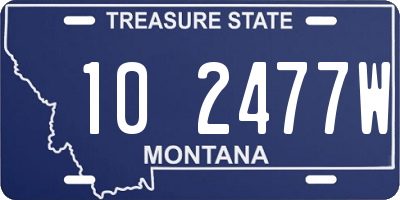 MT license plate 102477W