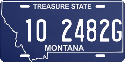 MT license plate 102482G